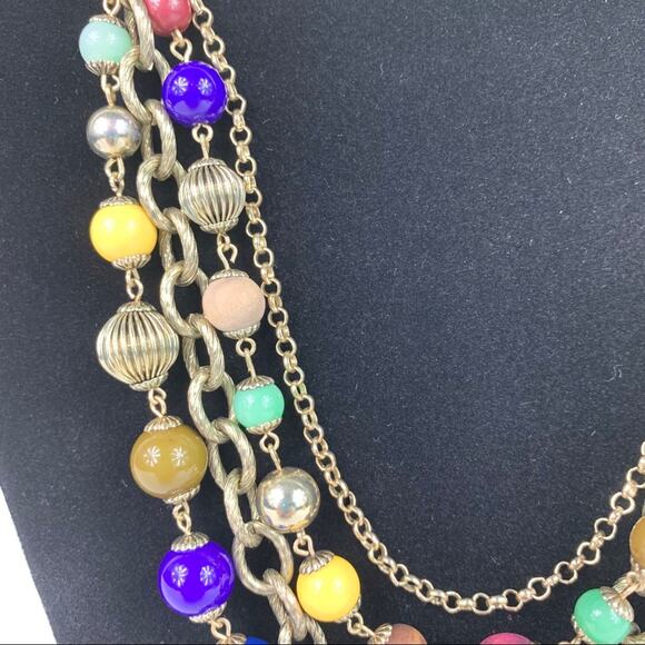 Colorful Multi-strand Necklace - Picture 2 of 4